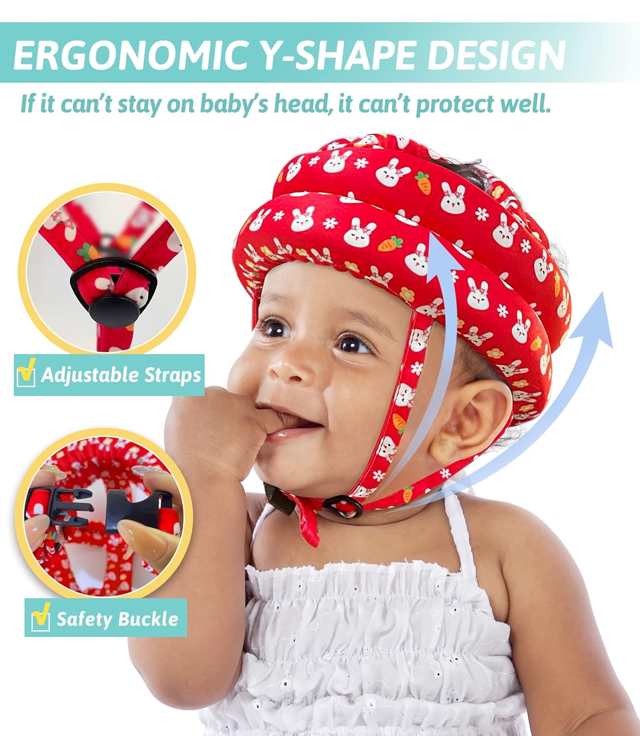 Baby Head Protector - Baby Helmet for Crawling Walking Running - No Bumps and Soft Cushion