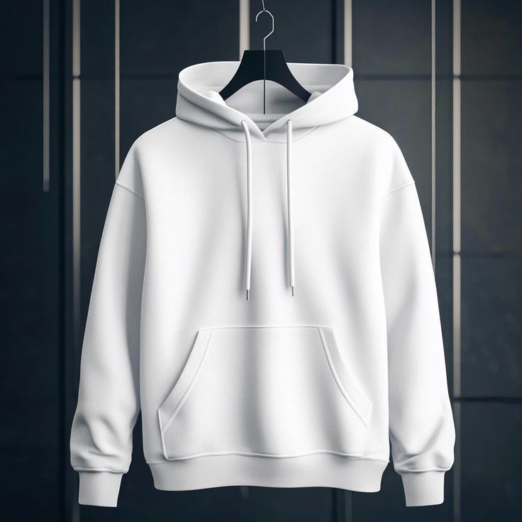 MEN'S Casual Fleece Simple White Hoodie