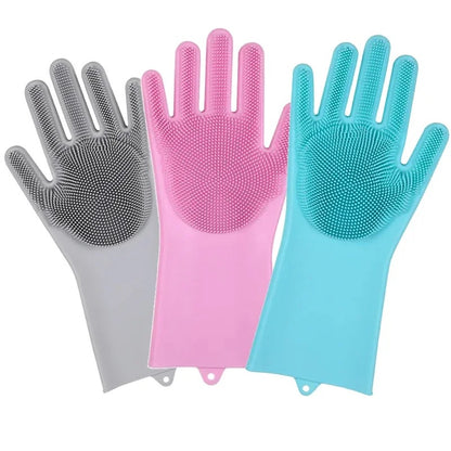 Magic Silicone Gloves for Dishwashing (1 pair)